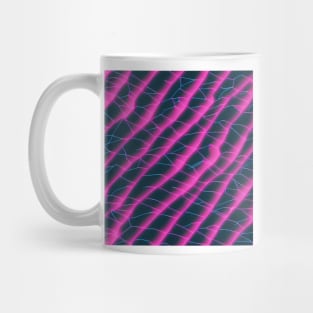 Electrifying Lines - pink and blue lines on black background Mug